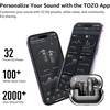 image:imageTOZO Crystal Pods Hybrid Active Noise Cancelling Wireless Earbuds WhiteBlack