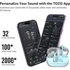 image:imageTOZO Crystal Pods Hybrid Active Noise Cancelling Wireless Earbuds WhiteBlue