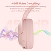 image:imageTOZO HT3 Hybrid Noise Cancelling Wireless Headphones 90H Over Ear HeadsetPink