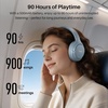 image:imageTOZO HT3 Hybrid Noise Cancelling Wireless Headphones 90H Over Ear HeadsetTitanium Blue