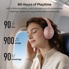 image:imageTOZO HT3 Hybrid Noise Cancelling Wireless Headphones 90H Over Ear HeadsetTitanium Pink