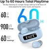 image:imageTOZO NC9 Hybrid Active Noise Cancelling Wireless Earbuds 60H LED DisplayLight Blue
