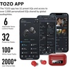 image:imageTOZO NC9 Hybrid Active Noise Cancelling Wireless Earbuds 60H LED DisplayRed