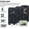 image:imageTOZO NC9 Hybrid Active Noise Cancelling Wireless Earbuds 60H LED DisplaySage Green