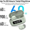 image:imageTOZO NC9 Hybrid Active Noise Cancelling Wireless Earbuds 60H LED DisplaySage Green
