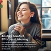 image:imageTOZO OpenEarRing Open Ear Earbuds 40H Bluetooth 54 Lightweight ComfortRose Gold