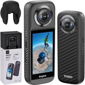 image:imageTOZO AnyVue Android Smart 360 Action Camera with 12 4800W CMOS 57K 360 Video 12K 360 Photo Intelligent Tracking Action Camera with Editing App Builtin GPS 4K Live Streaming 30 Touchscreen