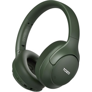 image:imageTOZO HT3 Hybrid Noise Cancelling Wireless Headphones 90H Over Ear HeadsetGreen