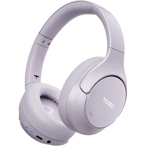 image:imageTOZO HT3 Hybrid Noise Cancelling Wireless Headphones 90H Over Ear HeadsetLight Purple