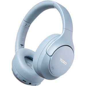 image:imageTOZO HT3 Hybrid Noise Cancelling Wireless Headphones 90H Over Ear HeadsetTitanium Blue