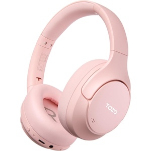 image:imageTOZO HT3 Hybrid Noise Cancelling Wireless Headphones 90H Over Ear HeadsetTitanium Pink