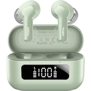 image:imageTOZO Hybrid Active Noise Cancelling in Ear Wireless Earbuds 68H PlaytimeLight Green