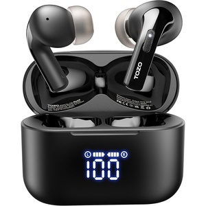 image:imageTOZO T20 Wireless Earbuds 97H Playtime Wireless Charging LED Display CaseBlack