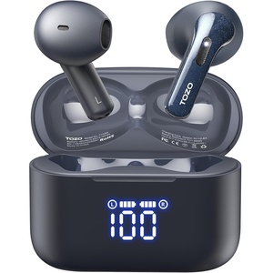 image:imageTOZO T21 Wireless Earbuds Bluetooth 53 in Ear Headphones Dual Mic Call Noise Cancelling IPX8 Waterproof 44H Playback Stereo Sound with LED Display Wireless Charging Case 32 EQs via APP Blue